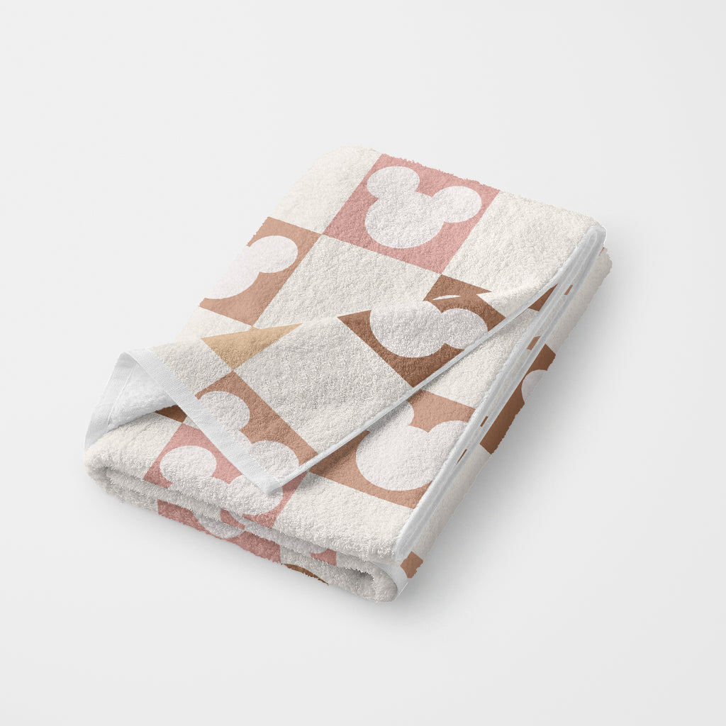 NEW Blush Check Mouse Beach Towel