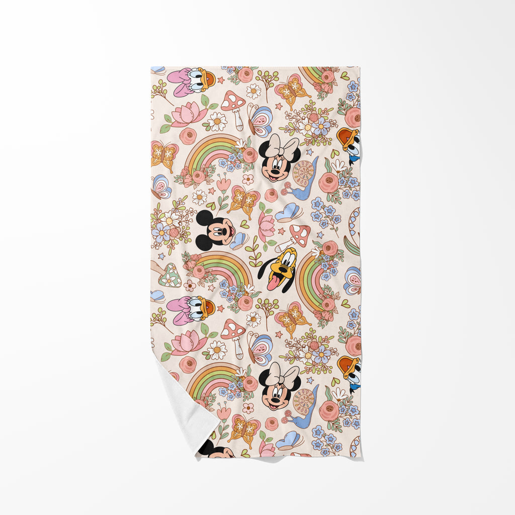 Magical Mouse Flower Beach Towel