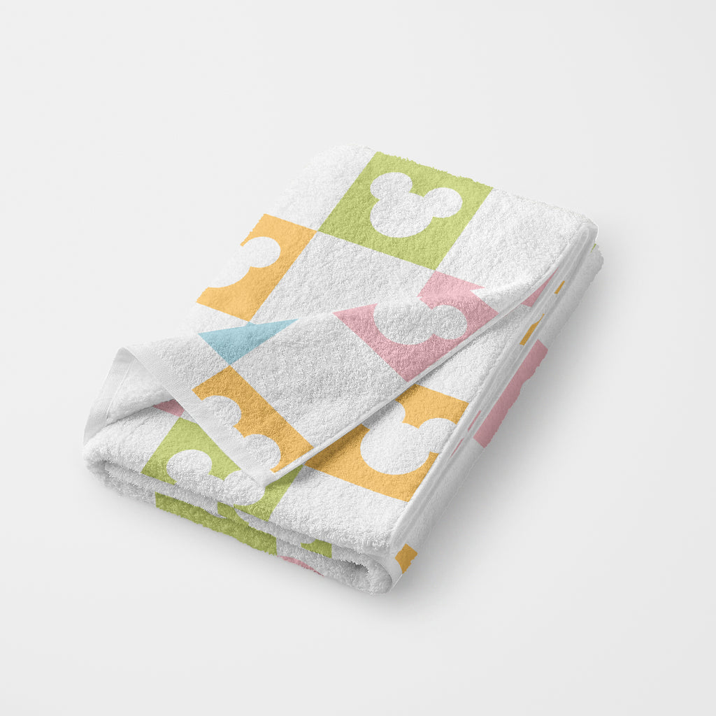 NEW Rainbow Checker Mouse Beach Towel